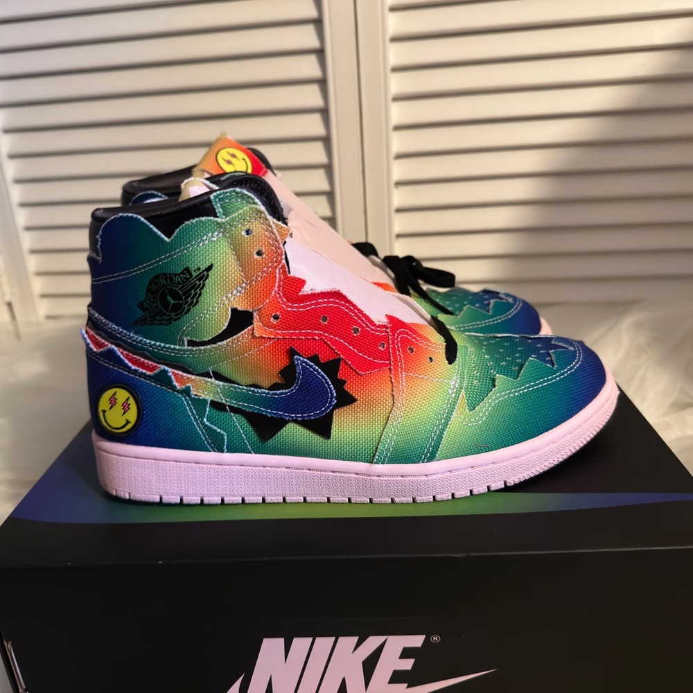 Air Jordan 1 Retro High OG J Balvin | Mens US9.5/Womens US11 | Multi-Color-Black